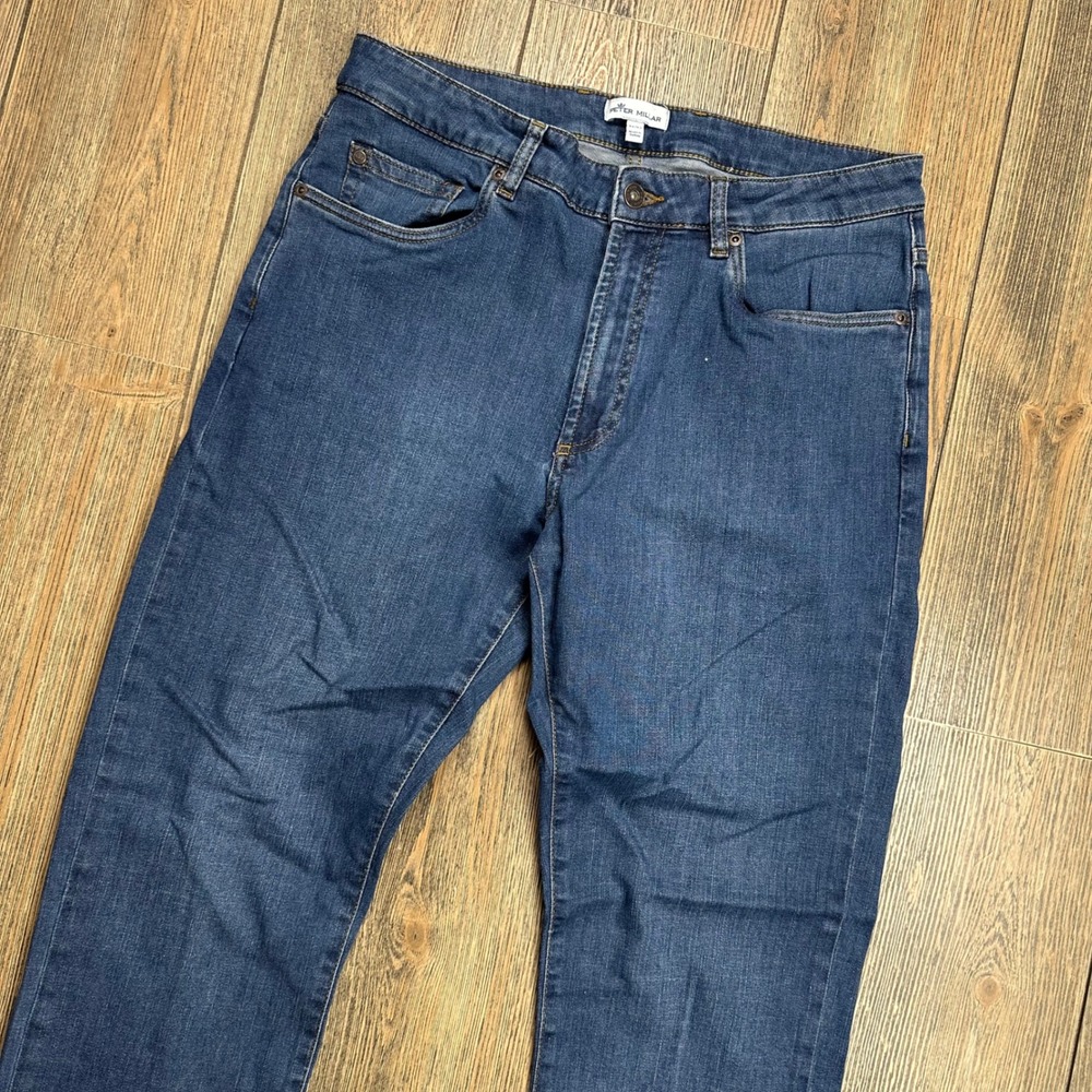 Peter Millar Mens Pilot Mill Denim Jeans Blue Straight Leg 33x30 (tag 34x32)